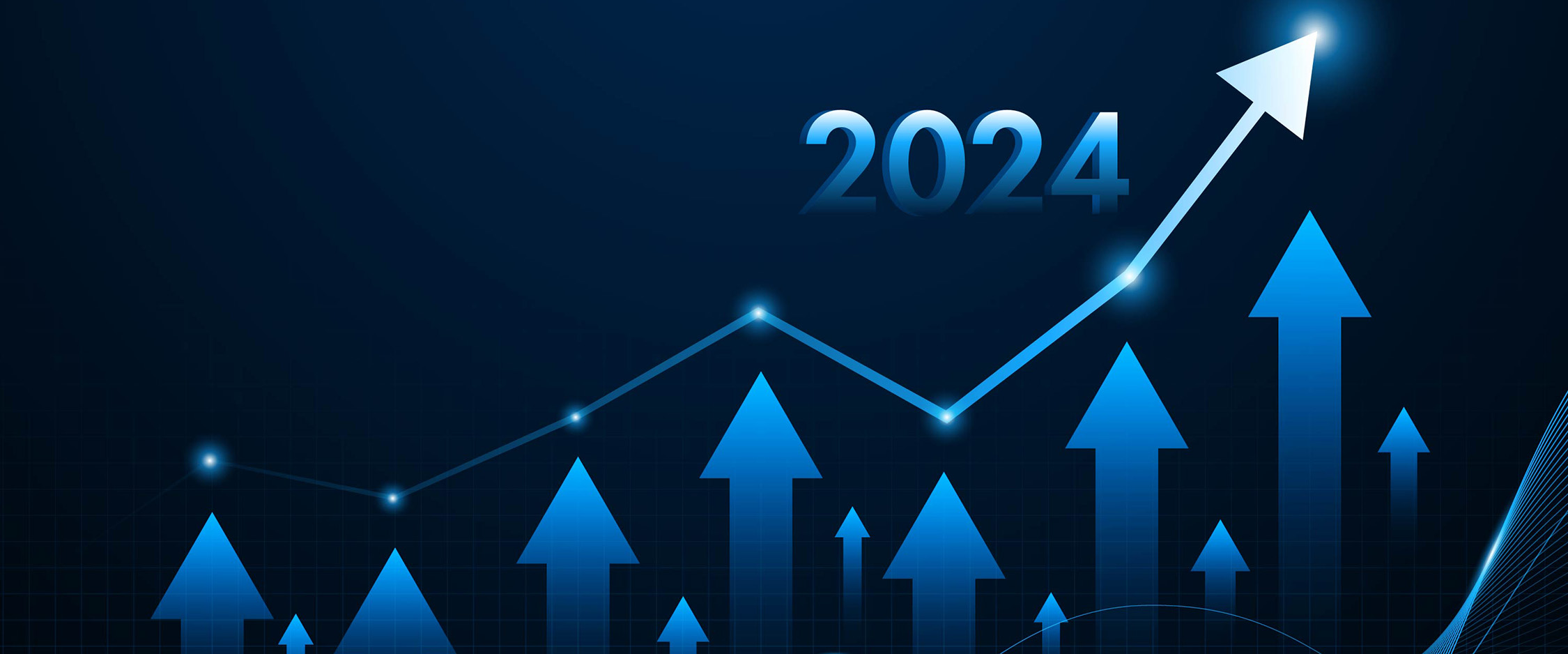 une courbe croissante de 2024