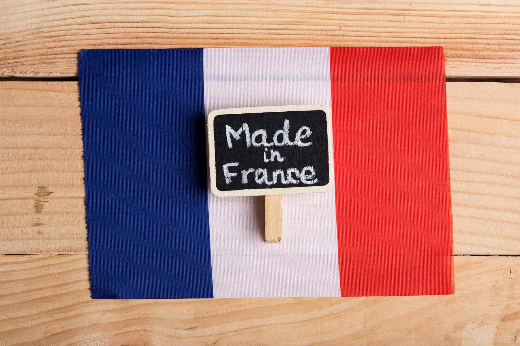 Drapeau français et "made in france"